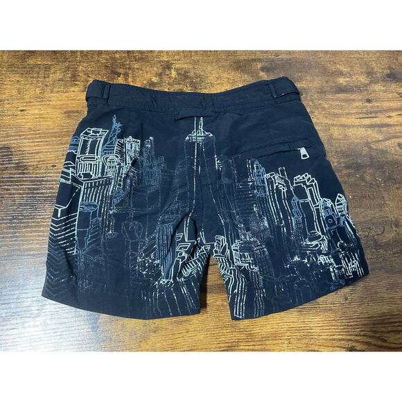 Orlebar Brown Swim Shorts NYC New York City all over print boys size 4 black - Picture 2 of 9